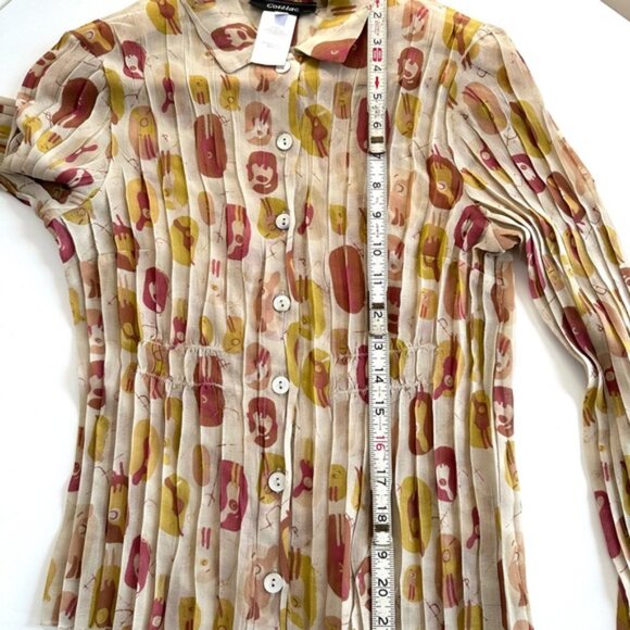 Cotelac Blouse button shirt pleated Small XS - Picture 7 of 12